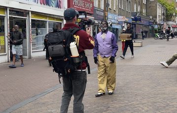 Kat B in costume Hackney