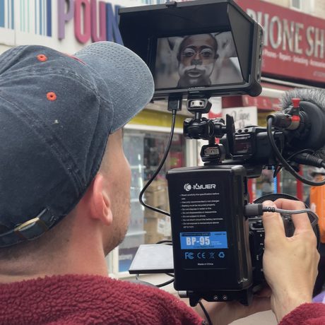 Kat B seen through a camera