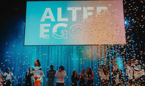 All the finalist are on stage while the host announced the winner of Alter Ego 2024 with confetti falling on them