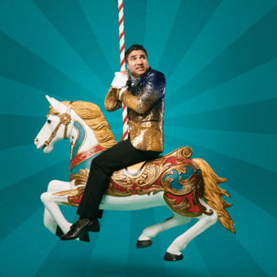 Nick Mohammed on a show pony