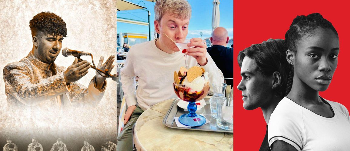 A collage of show artwork that are included within the January to April programme at Hackney Empire