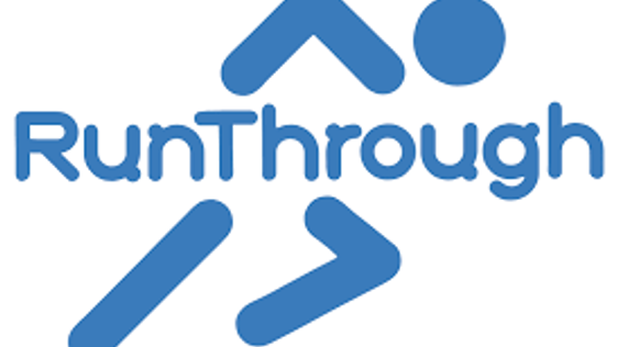 The RunThrough logo in blue